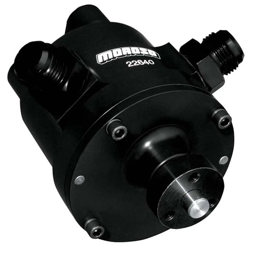 22640 – MOROSO Vacuum Pump, For Wet Sump Oiling Systems. Mechanical 3 Vane More Than Stock Smog Pumps.